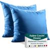 Flowen Federe Cuscini Divano 40x40 Set da 2 Copricuscini in Microfibra Fodere Lavabili e Resistenti 40 x 40 cm Tessuto 100% Poliestere Traspirante Anallergico Antiacaro Ideali per Arredo Casa