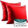 Flowen Federe Cuscini Divano 50x50 Set da 2 Copricuscini in Microfibra Fodere Lavabili e Resistenti 50 x 50 cm Tessuto 100% Poliestere Traspirante Anallergico Antiacaro Ideali per Arredo Casa