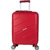 COVERI COLLECTION Trolley rigido utilizzabile come bagaglio a mano, approvato dalla maggior parte delle compagnie aeree low cost, 55 cm, ESPANDIBILE!! Misure 55 x 40 x 20 cm (ROSSO)