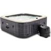 Intex 28452NP - Idromassaggio Gonfiabile Quadrato PureSpa Greystone Deluxe, 6 Posti, 170 Getti, PVC, Grigio, 196x196x71 cm