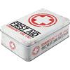 Nostalgic-Art Contenitori di Latta retrò Piatti, First Aid Kit - Idea Regalo per Amanti della Nostalgia, Scatola con Coperchio, Design Vintage, 2,5 l