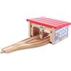 Eichhorn Rail 100006502 Capanno Locomotiva, 6 Pezzi, Legno di Faggio Certificato FSC, Installabile con Altri Sistemi Binari