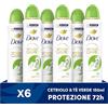 Dove Deodorante Spray Advanced Care Go Fresh Cetriolo e Té Verde, con Formula Idratante e Delicata sulla Pelle, Senza Alcol, Pelle Asciutta Fino a 72 Ore, Deodorante Uomo e Donna, 6 Pezzi da 150ml