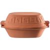 KADAX Teglia in ceramica con coperchio per microonde e forno, piroscafo in materiali naturali, pirofila per cucinare senza grassi, pentola per arrosto (ovale, 4L)
