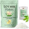 UNOTENA Cera di Soia per Candele, Cera per Candele 2.2kg/4.5kg/9kg, Cera per Candele da Colare, 100% Cera di Soia Biologica Naturale per Candele[ 2.2KG ]