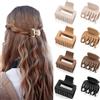 VivaSmile 8 PCS Piccole Mollette Capelli Donna - Eleganti Pinze per Capelli, Pinza Capelli Donna Antiscivolo per Capelli Sottile, Spessi e Ricci (Marrone)
