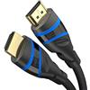 KabelDirekt - Cavo HDMI 10K & 8K, HDMI 2.1 b - Certificato, sviluppato in Germania - 1,5 m (Cavo 2.1 Ultra High Speed, per PC e console come PS5 e XBO, monitor e TV - blu/nero)