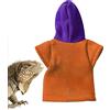 Generic Abbigliamento - Felpa con cappuccio in cotone | Accessori rettili per camaleonte con crestato drago barbuto