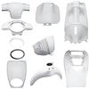 one by camamoto kit set carene complete plastiche compatibile con (cod 77390151 bianco lucido compatibile con aprilia scarabeo/scarabeo street restyling 50 / 100cc anno 2001-2012)