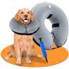 Swavitie Collare Protettivo Gonfiabile Elisabettiano per Cane Regolabile Protettivo Collare Gonfiabile Cane Collare Elisabettiano Morbido Collare Elisabetta per Recupero Postoperatorio dell'Animale