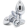 Skurk Plug Anale Set di 3 Piccolo/Medio/Grande - Sex Toy Anali per Uomini e Donne, Buttplug in Metallo, Dilatatori Comfort e Sicurezza, Sex Toys Coppia Colore Bianco