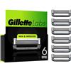 Gillette Lame di rasoio, 6 pezzi, adatte per GilletteLabs con barra esfoliante e rasoio riscaldato, lame di rasoio Gillette