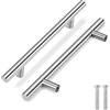 Flexzion Maniglia barra a T in acciaio inox con lunghezza 7 pollici / 18 cm (5 pollici / 13 cm al centro del foro) Set di ferramenta accessori per cucina armadio cassetto apparecchio per mobili