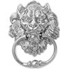 QWORK® Batacchio Portone, Battente Porta Leone, Argento, con Viti