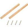 QUARKZMAN Maniglia per Cassetto in Legno di Faggio Non Finito 224mm/8.82 - Set 2pz per Armadi, Cassettiere e Mobili con Foro Spaziatura