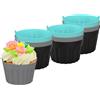 JasCherry Stampi per Muffin in Silicone Riutilizzabili, 9 Pezzi Antiaderenti Stampi Uova Friggitrice Ad Aria, Pirottini per Friggitrice ad Aria, Coppette Cupcake, Friggitrice ad Aria Teglia