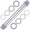 GeeRic Mattarello Regolabile GeeRic,Mattarello in Acciaio Inox Cottura al Forno con 4 Anelli Spessore Regolabile Strumenti per Cottura con Suddivisione in Scala Mattarello per Pasticceria Pie Pizza Biscotti