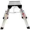 Tools4trade Excel Sgabello in alluminio a 2 gradini, resistente, pieghevole, 350 mm x 400 mm, argento