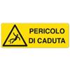 CARTELLI SEGNALATORI Cartello segnalatore - 35x12,5 cm - PERICOLO DI CADUTA - alluminio - Cartelli Segnalatori (unità vendita 1 pz.)