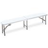 Garden Friend Panca Horeca - pieghevole - 44 x 30 x 183 cm - acciaio-HDPE - bianco - Garden Friend (unità vendita 1 pz.)