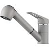 Auralum Rubinetto Lavello Cucina, Auralum Miscelatore Cucina con Doccetta Estraibile, Rubinetto Cucina Girevole a 360°, Rubinetti per Lavelli con 2 Modalità, Grigio Granito