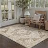 HUGEAR Vintage Tappeto Salotto Marrone Tappeti 120x180cm Soggiorno Antiscivolo Lavabile in Lavatrice Tapette Camera da Letto Sala Ufficio Bambina Bambino Pelo Corto Grande Carpet