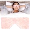 Brrnoo Jade Eye Mask, Jade Stones Maschera per gli Occhi per Dormire per il Viso, Affaticamento degli Occhi Strumento per il Massaggio per la Cura della Pelle Rimuovere le Rughe, Maschera per(Quarzo rosa)
