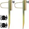 DBREAKS Porta Ombrellone in Acciaio, Picchetto per Ombrellone, Presa a Terra per Il Giardino, Picchetto da Prato per Ombrelloni, per Ombrelli con Diametro di 20-35 cm, Oro