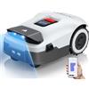 ANTHBOT Genie Robot Tagliaerba Senza Filo Perimetrale, RTK Full Band & 4 Occhi Visione 3D, AI Evitamento Ostacoli, 20+ Zone, Facile Installazione (900㎡)