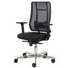 Seditaly Poltrona semi-direzionale Liberty Syncro Seditaly tessuto ignifugo nero base all