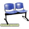 UNISIT Panca 2 posti attesa Unisit Dado D5P2P - PPL nero D5P2P/NE
