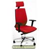 UNISIT Sedia operativa girevole Unisit Larissa LR1SB con poggiatesta - rivestimento ign