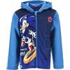 Sonic The Hedgehog Felpa da Ragazzo, Maglione Design Sonic Il Riccio, Morbida Felpa in Tessuto Blu, Felpa con Cappuccio per Bambino, Regalo per Bambino, Taglia 3 Anni - Blu