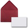 FarbenFroh by GUSTAV NEUSER Biglietti singoli con busta, DIN A8, 7,1 x 4,5 cm, con buste formato C8, 7,6 x 5,2 cm, con chiusura da inumidire 25 Set 14 - rosso scuro.