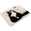 ShopINess Tovagliette Posa Piatti da Gatto per Tavolo da Pranzo Divertenti Tovaglie Bianco e Nero Stile Americano per gli Amanti dei Gatti (Cuore Gatto)