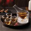 DUJUST Japanese Sake Set per 4, modello di martello in vetro con finiture dorate fatte a mano, 1 bottiglia, 1 serbatoio e 4 tazze, caraffa per vino freddo/caldo/caldo - 6 pezzi