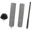 Eyeleaf 4 Pezzi Spolverino per Polvere Lavabile- Spazzola per Fessure e Ragnatele Pulizia Telescopico con Asta Estensibile Cattura Polvere per Spazi Angusti/Pavimenti/Ventilatore a Soffitto/Auto