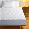 My home store Coprimaterasso trapuntato super king size, ultra morbido, con gonna profonda 30 cm, antipolvere e di qualità alberghiera, coprimaterasso in microfibra (180 cm x 200 cm)