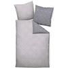 Davos Janine Biancheria da letto in flanella, 2 pezzi, grigio argento, 65101-08, set di biancheria da letto in 100% cotone, 2 pezzi, copripiumino 135 x 200 cm e federa 80 x 80 cm, motivo geometrico