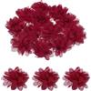 QUARKZMAN 12pz Fiori Artificiali 3 Borgogna in Tessuto per Artigianato, Abbigliamento, Laurea, Fasce per Capelli, Matrimonio, Compleanno, Festa
