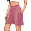 Litherday Pantaloncini Donna Estivi Cotone Shorts Sportivi Pantaloni Corti Shorts da Yoga Donna Sportivi con Tasche per Casa Casual