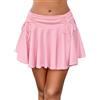 Avidlove Mini gonna sexy da donna, corta, a pieghe, linea ad A, a vita alta, plissettata, estiva, per carnevale, feste, mini gonna basic, tennis, scuola, skirt, Colore: rosa., XXL