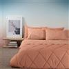 Bassetti Lenzuola Matrimoniale 2 PIAZZE Completo Letto 100% Cotone, lenzulo sotto + sopra + 2 federe (Salmone)