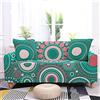 FANSU Copridivano Elasticizzato Universale 1/2/3/4 Posti,3D Mandala Boho Stampa Copridivano Fantasia Copridivani con Braccioli,Poliestere Antiscivolo Copri Divano +1 Federe (Geometria Ciano,2 posti)