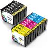 Q-image 16XL Cartucce d'inchiostro Compatibili per Epson 16 XL per Epson Workforce WF-2630 WF-2510 WF-2750 WF-2760 WF-2010 WF-2530 WF-2660 WF-2520 WF-2650 (6 Nero,3 Ciano,3 Magenta,3 Giallo, 15 Pezzi)