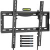 BONTEC Supporto Tv Parete Staffa da Parete per TV da 26-65 Pollici, Ultrasottile Inclinabile Supporto TV da Parete fino a 55kg, Max VESA 400 x 400mm, Supporto TV Muro con Fascette per Cavi