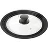 Küchenprofi Coperchio universale COOK | adatto per pentole con diametro di 24 - 28 cm | bordo di chiusura in silicone | resistente al calore fino a 250 °C | vetro borosilicato/plastica di alta qualità