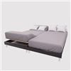 Soleil d'ocre, Lenzuolo con angoli TPR in cotone 57 fili 2x70x190 cm UNI grigio