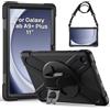 Gerutek Cover per Samsung Galaxy Tab A9+/A9 Plus 11 Pollici 2023, SM-X210/X216/X218 Custodia Robusta con Supporto Cavalletto 360°/Cinghia a Mano/Spalla/Portapenne per Galaxy Tab A9+, Nero