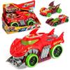 T-Racers T- Racers Mix 'N Race Squad Launcher Dragon - Drago Truck Che si trasforma in Launcher Include 2 veicoli esclusivi, Zona per il lancio di veicoli e Zona per il trasporto 2 veicoli